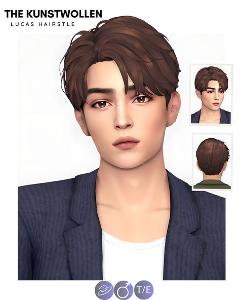 The Kunstwollen, Sims 4 Couple Poses, Sims 4 Hair Male, The Sims 4 Cabelos, Mod Hair, Sims 4 Anime, Pelo Sims, Men's Hairstyle, Kpop Hair