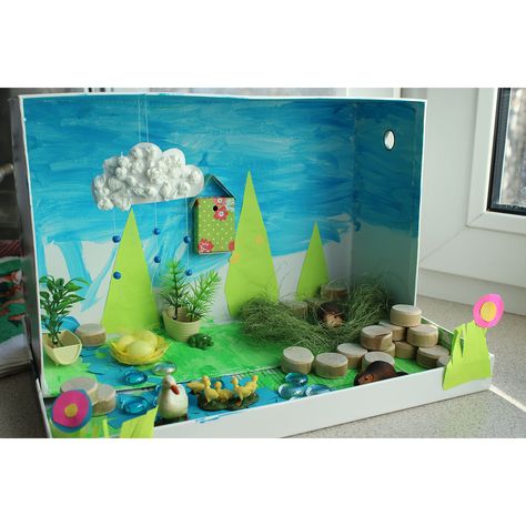 spring diorama Jungle Habitat, Ag Day, Ecosystems Projects, Elizabeth Rodriguez, Ocean Crafts, Sticker Template, Animal Projects, Infant Activities, Toddler Activities