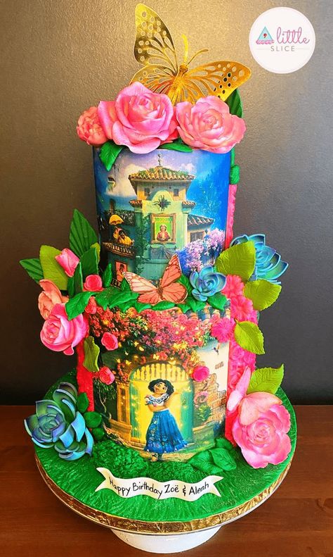 Encanto Cake Design Images (Encanto Birthday Cake Ideas) Encanto Birthday Cake Ideas, Encanto Cake Ideas, Encanto Candle, Encanto Cakes, Encanto Birthday Cake, Encanto Cake, Encanto Birthday Party, Disney Princess Birthday Cakes, Birthday Cake Roses