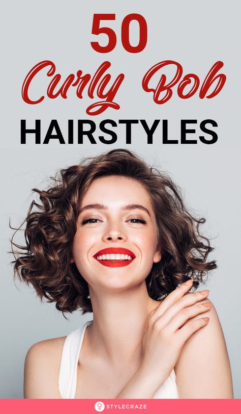 The bob has made heads turn and men swoon. Here is how you can style your bob to curly goodness. Curl your tresses to give it a voluminous twist! Pelo Bob Ondulado, Curled Bob Hairstyle, Long Curly Bob, Short Curly Cuts, Short Curly Bob Hairstyles, Cream Tattoo, Short Wavy Haircuts, Fine Curly Hair, Bob Haircut Curly