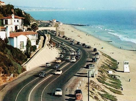 Coast Highway,Castellammare,California. Vintage California Photography, Ventura Highway, Surf City, Malibu California, Pacific Coast Highway, Pacific Palisades, Redondo Beach, Vintage California, California Photography