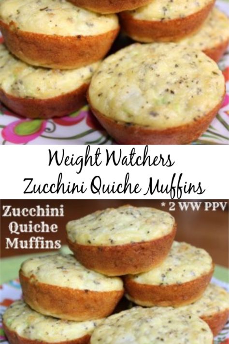 Not only are these Weight Watchers friendly but they're delicious mini quiches that your family will request for breakfast more often! And for the non-zucchini lovers, you really can't even taste the zucchini but you get the nutritional value. #zucchinimuffins #weightwatchersmuffins #quichemuffins #quiche #weightwatchersrecipe Quiches Recipes, Weight Watchers Zucchini, August Recipes, Recipe Using Zucchini, Weight Watchers Muffins, Quiche Muffins, Ww Ideas, Ww Breakfast, Tin Recipes