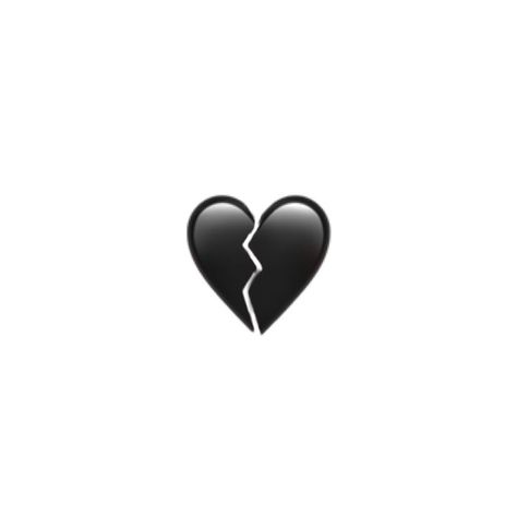 Pictures Of Heart Break, Heart Outline Tattoo, Black Heart Emoji, Black Emoji, Heart Drawings, Lion Art Tattoo, Broken Hearts Club, Awesome Stickers, Iphone Emoji