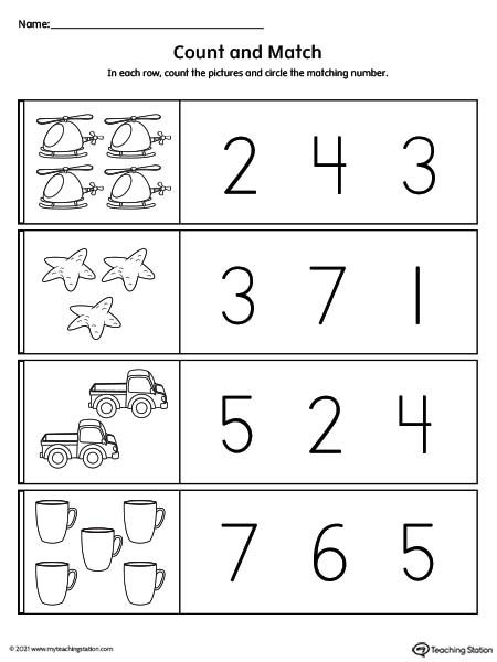 Early Childhood Math Worksheets | MyTeachingStation.com Counting And Matching Worksheets, Count And Match 1-5 Worksheets, 1-5 Number Worksheets, 1-5 Worksheet Preschool, Number 1-5 Worksheet Preschool, Numbers 1-5 Worksheets, Matching Numbers Preschool, Preschool Math Patterns, Athabascan Beadwork