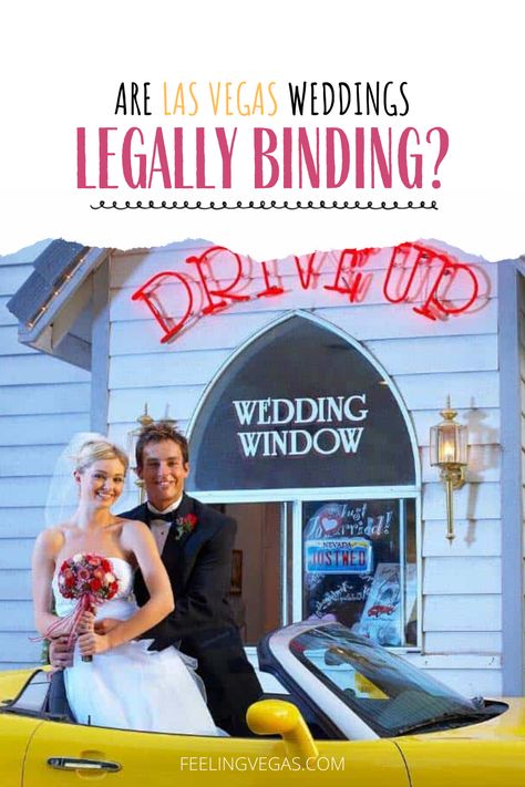 Everyones heard about the quickie wedding in Las Vegas but you may be wondering if a Las Vegas wedding is even legally binding? We'll tell you everything you need to know about the legalities of getting married in Vegas and that includes how to get unmarried too! Vegas has some of the wildest nuptials around! #lasvegas #vegas #lasvegasweddings Cheap Vegas, Vegas Honeymoon, Las Vegas Cheap, Vegas Wedding Venue, Elvis Wedding, Las Vegas Wedding Photos, Renew Vows, Las Vegas Wedding Venue, Wedding Window