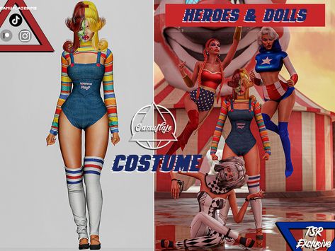 Sims Halloween Costume, Sims Costume, Starfire Costume, Michael Myers Costume, Sims 4 Seasons, Halloween City, Sims 4 Cas Mods, Cc Clothes, Free Sims 4