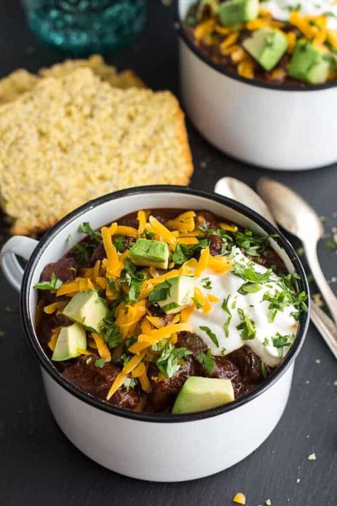 Big Time Jalapeño Lime Black Bean Texas Chili. Texas Chilli, Oregano Salt, Texas Chili, Black Bean Chili, Bean Chili, Half Baked, Half Baked Harvest, No Bean Chili, Short Ribs