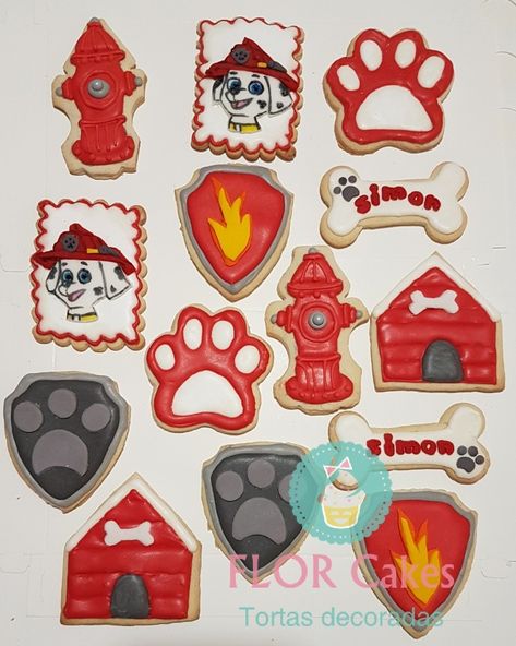 Cookies Marshall - Paw Patrol Marshall Paw Patrol, Paw Patrol, Sugar Cookie