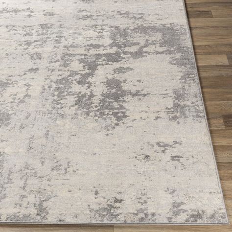 17 Stories Mindi Abstract Gray/Cream Area Rug & Reviews | Wayfair.ca Silver Grey Rug, Scatter Rugs, Surya Rug, Abstract Area Rug, Tapis Design, Cream Area Rug, Round Area Rugs, Modern Square, Abstract Rug