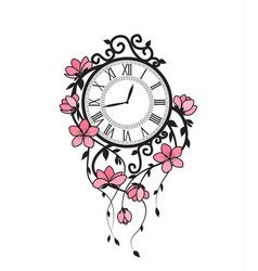 Clock Drawing, Clock Vector, Easy Hand Drawings, Clock Drawings, Clock Flower, Flower Clock, Cute Clock, Scripture Coloring, Embroidery Lessons