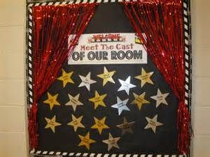 Image detail for -back to school bulletin board ideas Star Themed Classroom, Volunteer Board, Choir Classroom, Grad Decorations, Hollywood Classroom, Literacy Classroom, Hollywood Theme Classroom, Deco Cinema, Theatre Classroom