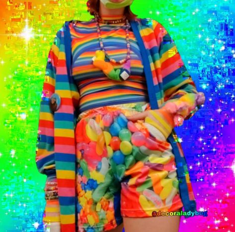 Kidcore Clowncore Outfits, Clowncore Boy, Kidcore Jacket, Casual Clowncore, Clowncore Aesthetic Outfits, Weird Core Outfits, Clothes Kidcore, Clowncore Clothes, Clowncore Fashion