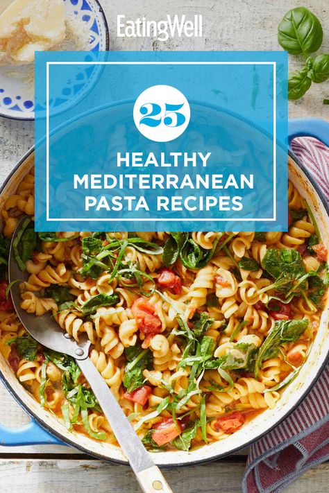 From Mediterranean pasta salad to our One-Pan Chicken Parmesan Pasta, these Mediterranean pasta recipes will satisfy your carb cravings in no time! These meals may all seem decadent, but they’re filled with fresh, wholesome ingredients to keep you full and fueled. These healthy Mediterranean recipes are so delicious, you’ll want to eat them every night of the week! #mediterraneanrecipes #mediterraneanfood #mediterraneandishes #mediterraneandiet #healthyrecipes Meteranian Pasta Recipes, Meditterean Diet Pasta Recipes, Mediterranean Pasta Recipe, Mediterranean Diet Pasta Dishes, Meditterean Pasta Recipes, Healthy Mediterranean Pasta Recipes, Mediterranean Dinners Recipes, Mediterranean Noodle Recipes, Easy Mediterranean Pasta Recipes