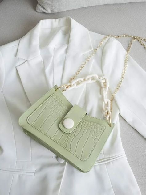 Mint Green Bag, Mint Green Bags, My Style Bags, Swag Girl Style, Tomboy Style Outfits, Fancy Bags, Girl Swag, Mint Color, Satchel Bag