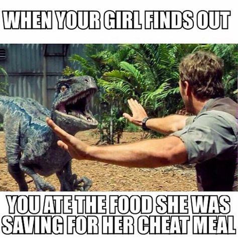 Oh no you didn't. Do not eat your girl's cheat meal food. Diet Jokes, Bodybuilding Humor, Diet Meme, Gym Humour, Fitness Memes, Diet Humor, Gym Quote, Workout Memes, Gym Memes