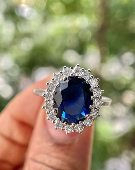 5.0 Ct Royal Blue Sapphire Ring Oval Cut Blue Sapphire Cocktail Ring Royal Replica Celebrity Ring For Women Princess Diana Engagement Ring You can visit us on https://www.etsy.com/shop/TheGimelisLabGrown Dm us to know more. #BlueSapphireRing #SapphireJewelry #RoyalSapphire #OvalCutSapphire #SapphireCocktailRing #CelebrityStyleJewelry #LuxuryJewelry #SapphireLove #StatementRing #GemstoneRing #JewelryInspiration #sapphireengagementring #JewelryAddict #SapphireObsession #timelesselegance Princess Diana Engagement, Princess Diana Engagement Ring, Celebrity Style Jewelry, Diana Engagement Ring, Royal Blue Sapphire Ring, Celebrity Rings, Oval Sapphire Ring, Sapphire Cocktail Ring, Blue Sapphire Ring