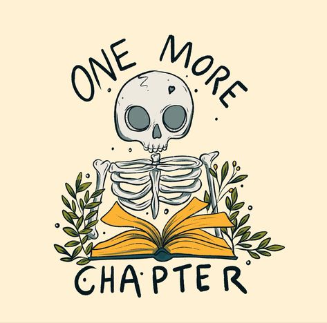 One more chapter design perfect for the book obsessed who loves all things Skeletons and books. Know someone who can’t put that book down? It can also be given as a gift to your family and friends are obsessed with reading. Pencil Drawings Easy, Book Wallpaper, Stay Weird, Reading Journal, Gothic Art, Sticker Book, Book Aesthetic, Book Nerd, Photo Profil