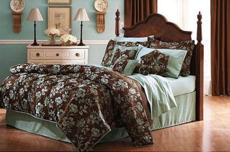 This color in our guest bedroom Brown Bedroom Ideas, Mint Bedroom, Teal Bedroom, Teal Walls, Brown Bedroom, Comfortable Bedroom, Room Redo, Beautiful Bedrooms, Bedroom Colors