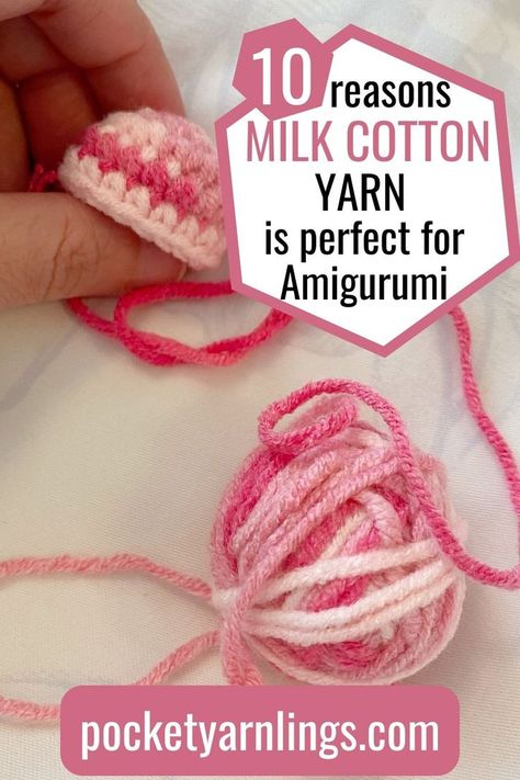 cotton yarn for crocheting amigurumi Milk Cotton Yarn, Crochet With Cotton Yarn, Cotton Plant, Crochet Supplies, How To Make Toys, Organic Cotton Yarn, Types Of Yarn, 10 Reasons, Crochet Yarn