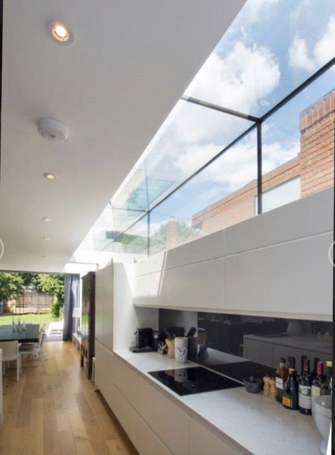 Glass Roof Extension, Folding Sliding Doors, Sliding Folding Doors, Window Glazing, Roof Extension, Glass Extension, House Extension Design, Glass Box, Glass Roof