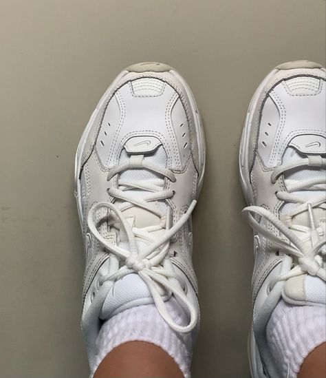 Shoe inspo, white sneakers 2022 summer M2k Tekno Summit White, Sneakers 2022, Nike M2k, Shoe Inspo, White Sneakers, White Sneaker, Nike, Sneakers, White