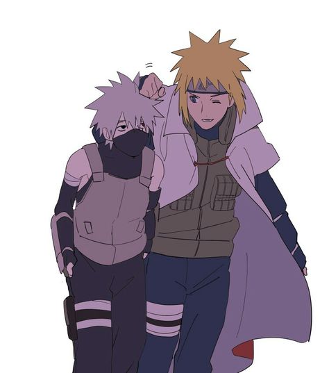 Minato and kakashi Baruto Manga, Naruto Pics, Team Minato, Photo Naruto, Naruto Minato, Naruto Teams, Images Kawaii, Manga Naruto, Kushina Uzumaki