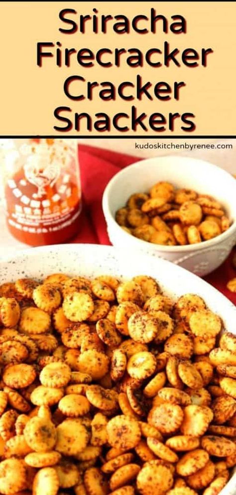 Firecracker Crackers, Munchies Food, Oyster Crackers Recipe, Spicy Crackers, Work Snacks, Bar Treats, Seasoned Crackers, Munchies Snacks, Fire Cracker