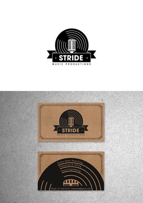 Business Card For Musicians, Music Business Cards, Music Industry Business, Buisness Cards, Vintage Business Cards, The Music Industry, Jazz Club, Business Card Branding, Logo Illustration