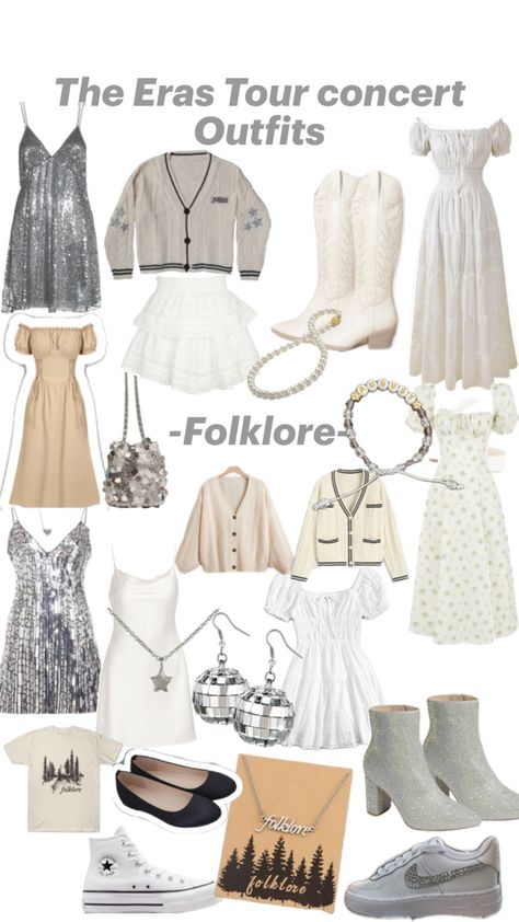 Taylor Swift Concert Folklore Outfit, Ts Folklore Outfits, Eras Tour Outfit Ideas For Cold Weather, Eras Tour Outfits Inspo Folklore, Taylor Swift Eras Tour Outfits For Cold Weather, Folklore Inspired Outfits Eras Tour, Era Tour Outfits Folklore, Cold Weather Eras Tour Outfit, Eras Tour Outfit Cold Weather