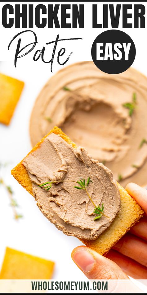 Chicken Liver Pate Recipe Goose Liver Pate, Easy Pate Recipe, Pate Recipes Homemade, Liver Pate Recipe Chicken, Pate Recipe Homemade, Chicken Liver Pate Recipe Easy, Chicken Liver Recipes Healthy, Liver Paste Recipe, Pork Liver Recipes