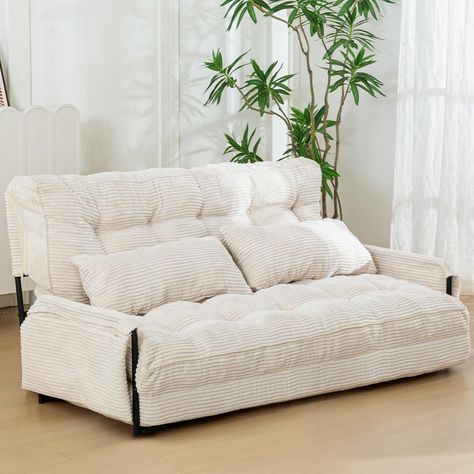 PRICES MAY VARY. 5-Position Adjustment: Adjust your comfort with five adjustable positions, allowing you to sit, recline, or fully lie down for maximum relaxation. Effortlessly transform from a sofa to a bed with a simple adjustment, offering versatile seating and sleeping options Button Tufted Design with Pockets: Elegant button tufting adds a touch of sophistication and style to the sofa bed, enhancing its aesthetic appeal.Features convenient side pockets for easy storage of small essentials l Bean Bag Sofa Bed, Floor Sofa Bed, Floor Futon, Bean Bag Bed, Daybed Mattress, Sleeper Bed, Floor Sofa, Sofa Sleeper, End Of Bed Bench