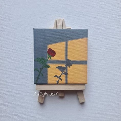 Painting Set Ideas, Small Portrait Painting, Small Canvas Painting, Vintage Canvas Art, Sunset Canvas Painting, Mini Easel, Texture Painting On Canvas, Small Canvas Paintings, Calligraphy Art Print