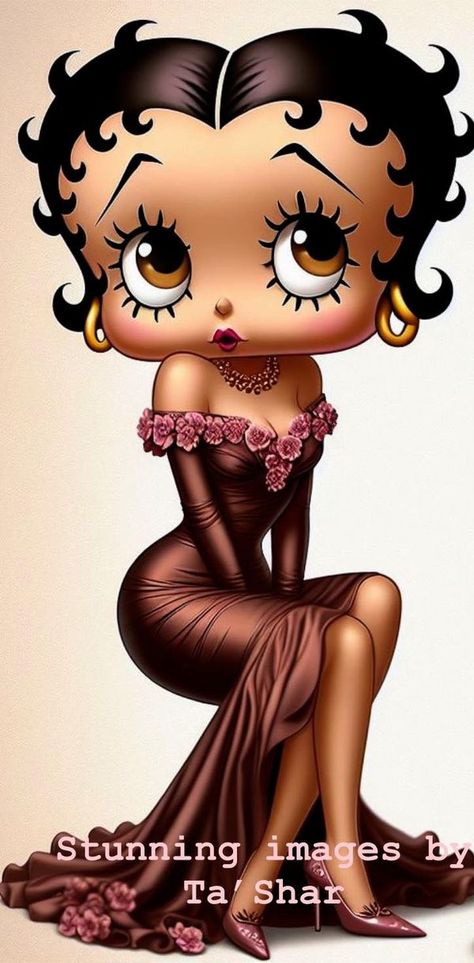 Black Betty Boop, Betty Boop Art, Betty Boop Pictures, Black Betty, Golden Oldies, Puerto Rican, Betty Boop, Harley Quinn, Beautiful Art