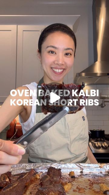 Jessica Cha on Instagram: "Oven-baked kalbi or Korean short ribs  I used CJ Bulgogi Marinade Korean BBQ Sauce because I already had it at home. Although I think they also have one for kalbi  #kalbi #galbi #koreanfood #shortribs #koreanshortribs" Short Ribs Recipe Oven, Beef Short Rib Recipes Oven, Short Ribs In Oven, Kalbi Recipe, Short Rib Recipes Oven, Kalbi Short Ribs, Korean Beef Short Ribs, Kalbi Ribs, Pork Short Ribs