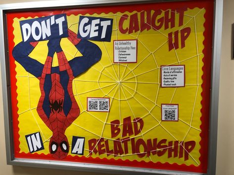 Spiderman Ra Bulletin Board, Marvel Door Decs, Ra Bulletin Board Ideas Welcome College, Meet Your Ra Bulletin Board, Ra Floor Themes, Ra Board Ideas, Ra Bulletin Board Ideas, Door Decs Ra, Hall Themes