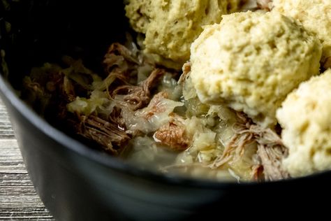 PA Dutch Pork and Sauerkraut with gluten-free dumplings Sourkraut And Dumplings, Sauerkraut And Dumplings Recipes, Sauerkraut Dumplings Recipe, Pork Roast Sauerkraut, Pork And Dumplings, Pork Ribs And Sauerkraut, Sauerkraut And Dumplings, Recipe For Pork Roast, Ribs And Sauerkraut