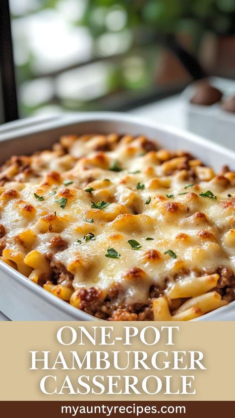 Experience the joy of effortless cooking with this One-Pot Hamburger Noodle Casserole Delight. This recipe combines savory ground beef, egg noodles, and gooey cheese, all cooked in one pot for easy cleanup. Perfect for busy nights when you crave something satisfying!