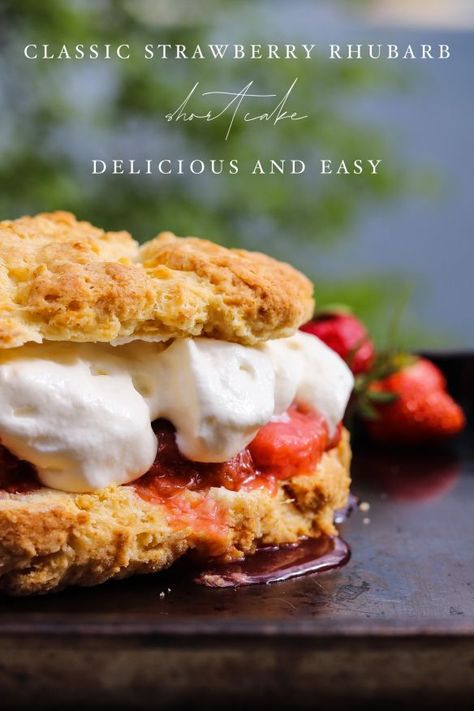 Rhubarb Shortcake, Rhubarb Salsa, West Coast Kitchen, Shortcake Recipes, Strawberry Rhubarb Muffins, Sunday Dessert, Garden Strawberry, Clafoutis Recipes, Coast Kitchen