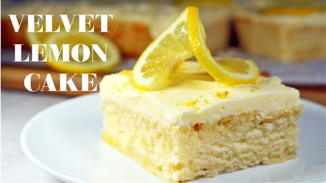 Vegan Lemon Cake Recipe, Fluffy Lemon Cake Recipe, Easy Lemon Cake Recipe, Vegan Chocolate Cake Recipe, Vegan Lemon Cake, Lemon Cake Easy, Lemon And Coconut Cake, Cake Lemon, White Cake Recipe