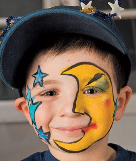 Star Face Painting for Children: Designs, Tips and Tutorials Face Painting Tips, Face Painting For Boys, Star Face, Cheek Art, Face Painting Easy, Kids Face Paint, Cool Face, Boy Face, Face Painting Designs