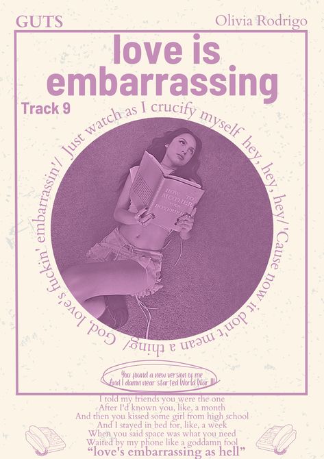 Love is embarrassing ♡ poster ♡ Olivia Rodrigo ♡ gust ♡ music poster Love Is Embarrassing Aesthetic, Room Posters Olivia Rodrigo, Poster Prints Olivia Rodrigo, Olivia Rodrigo Love Is Embarrassing, Olivia Rodrigo Poster Vintage Guts, Olivia Rodrigo Posters For Room, Love Is Embarrassing, Guts Olivia Rodrigo Poster, Olivia Rodrigo Poster Aesthetic