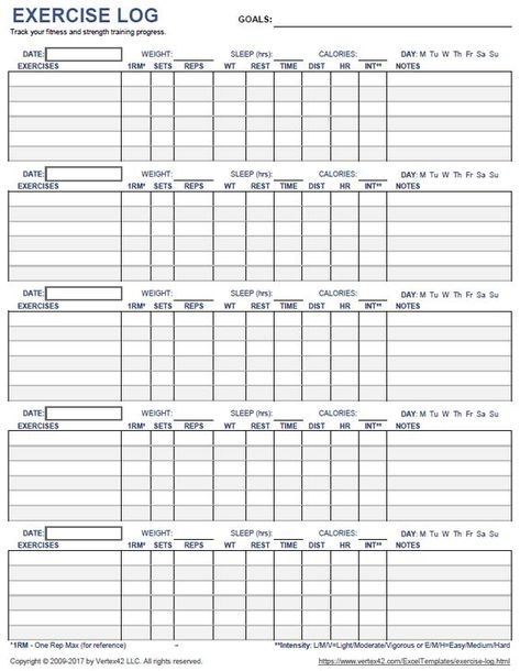 Download a printable exercise log to track your daily fitness and strength training progress. Exercise Log Template, Weight Chart For Men, Exercises Motivation, Workout Log Printable, 5 Day Workout Plan, Workout Plan Template, Workout Sheets, Exercise Log, Workout Template