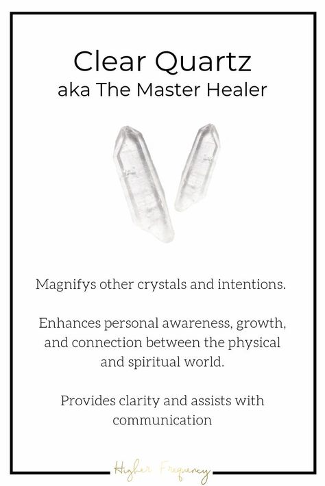 Clear Quartz Crystal Meaning, Quartz Crystal Meaning, Higher Frequency, Crystal Seashells, Healing Crystals For You, Spiritual World, Alcohol Ink Crafts, Crystals Healing Properties, Crystal Therapy