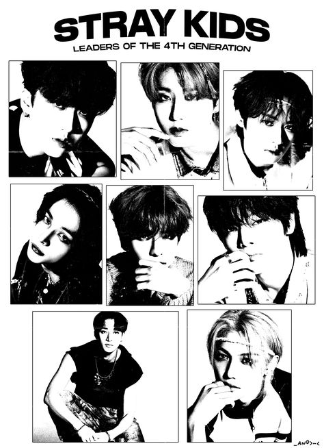 Skz Poster Prints Black And White, Skz Poster Black And White, Skz Minimalist Poster, Printable Kpop Posters, Skz Poster Prints, Skz Printable, Stray Kids Printable, Black And White Posters Printable, Skz Black And White