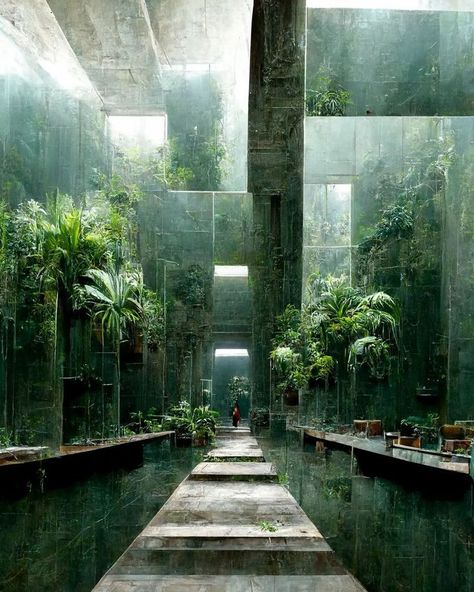 Abandoned Museum, Jungle Architecture, Eco Brutalism, Spider Society, Parallel Art, Soul Therapy, Tropical Interior Design, Museum Design, Tropical Interior