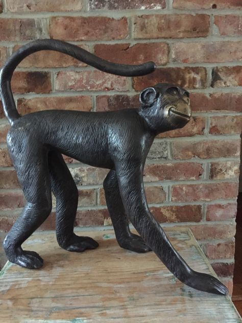 Vintage large life size  bronze Spider Monkey statue Monkey Wood Carving, Monkey Table, Monkey Decor, Spider Monkeys, Monkey Sculpture, Monkey Wood, Monkey Decorations, Monkey Statue, Best Christmas Toys