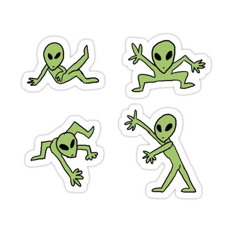 Cute Redbubble Stickers, Cryptid Stickers, Alien Stickers, Alien Games, Alien Drawings, Alien Aesthetic, Homemade Stickers, Arte Alien, Aliens Funny