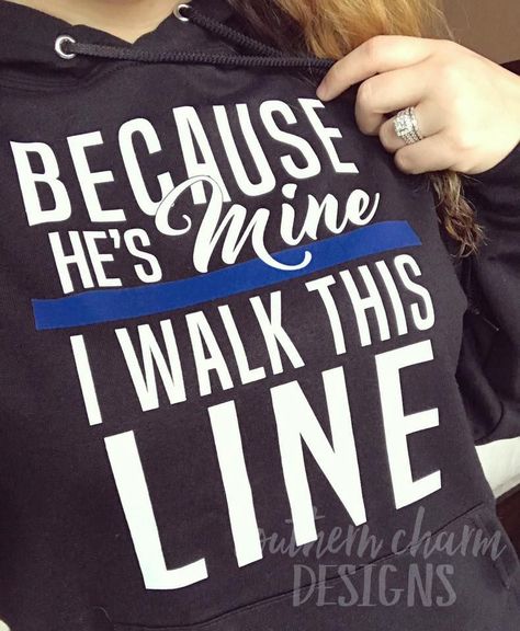 I need this to match my decal! Police Girlfriend, Deputy Wife, Cop Wife, Police Academy Graduation, Police Officer Wife, Police Quotes, Police Family, Police Wife Life, Police Shirts