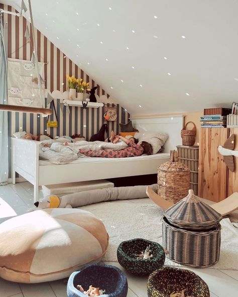 Vintage Kids Room, Ikea Kura Bed, Kura Bed, Stair Storage, Trendy Kids, Kids Interior, Boho Interior, Kids Room Design, Kids' Room