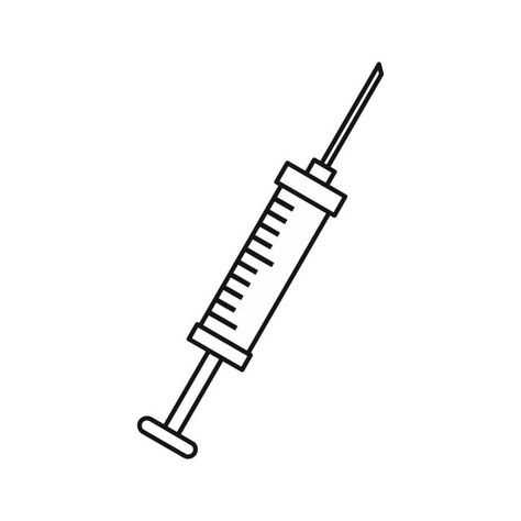 Syringe Drawing, Pharmaceutical Chemistry, Nurse Illustration, Medical Needle, Injection Needle, Science Vector, Calendar Doodles, Hospital Medicine, Hospital Signs